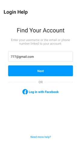 ریکاوری رمز عبور اینستاگرام1