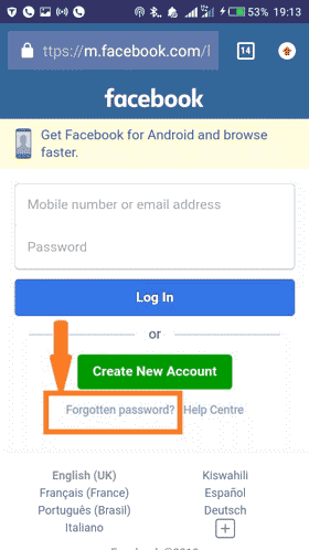 ریکاوری رمز عبور فیسبوک بدون ایمیل1
