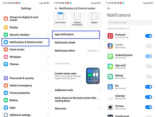 مدیریت اعلان‌ها (Notifications)