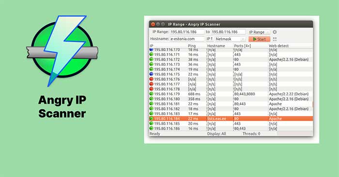 ترفند اینترنت نرم افزار انگری آی پی اسکنر Angry IP Scanner