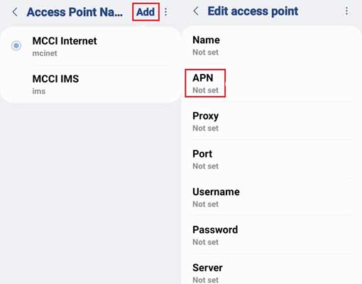ایجاد APN جدید