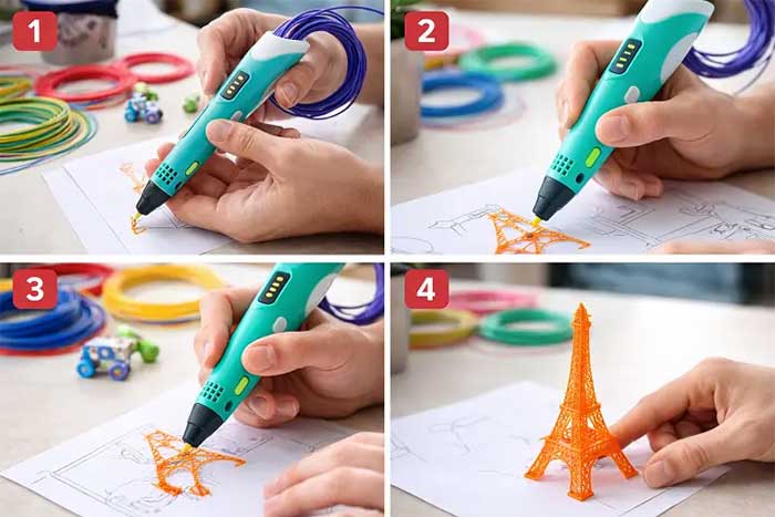 نحوه کار با قلم سه بعدی