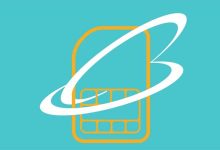 طرح گرافیکی سیم کارت همراه اول با پس زمینه آبی