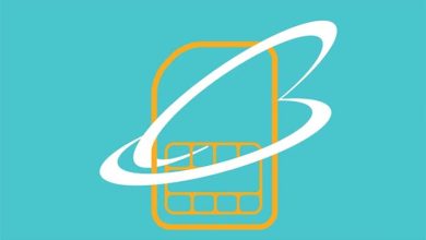 سیمکارت طرح گرافیکی سیم کارت همراه اول با پس زمینه آبی