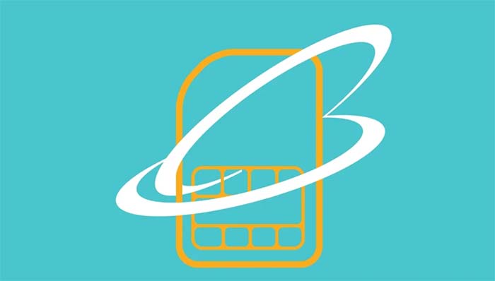 طرح گرافیکی سیم کارت همراه اول با پس زمینه آبی