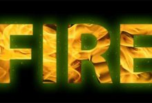آموزش افکت حروف آتشین