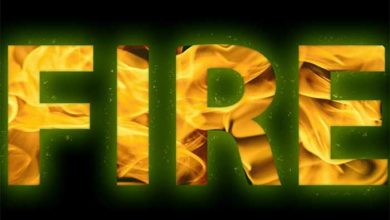 فتوشاپ آموزش افکت حروف آتشین