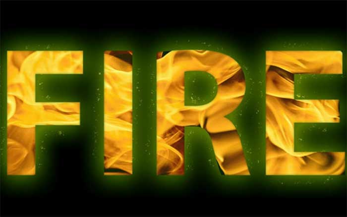 آموزش افکت حروف آتشین