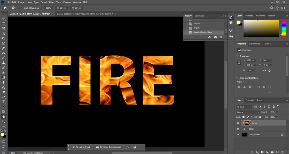 create clipping mask