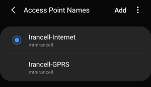 ایرانسل بررسی APN در سامسونگ