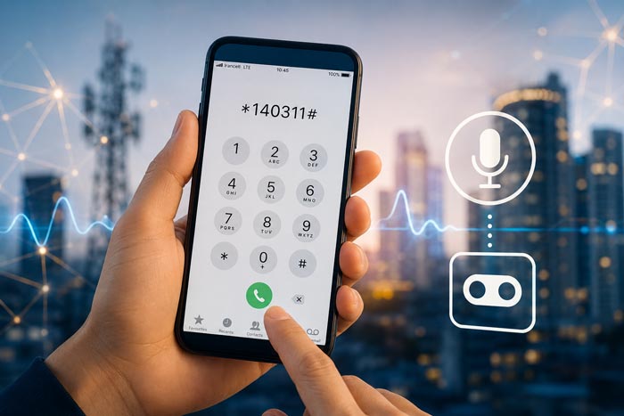 کد گذاشتن پیغام صوتی 
